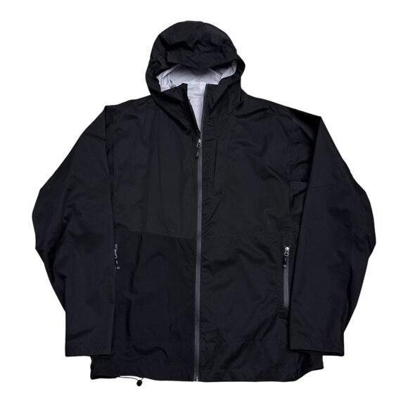 AMERICAN TALL Waterproof Lightweight Windbreaker Black Jacket Mens XL Tall - Picture 1 of 5